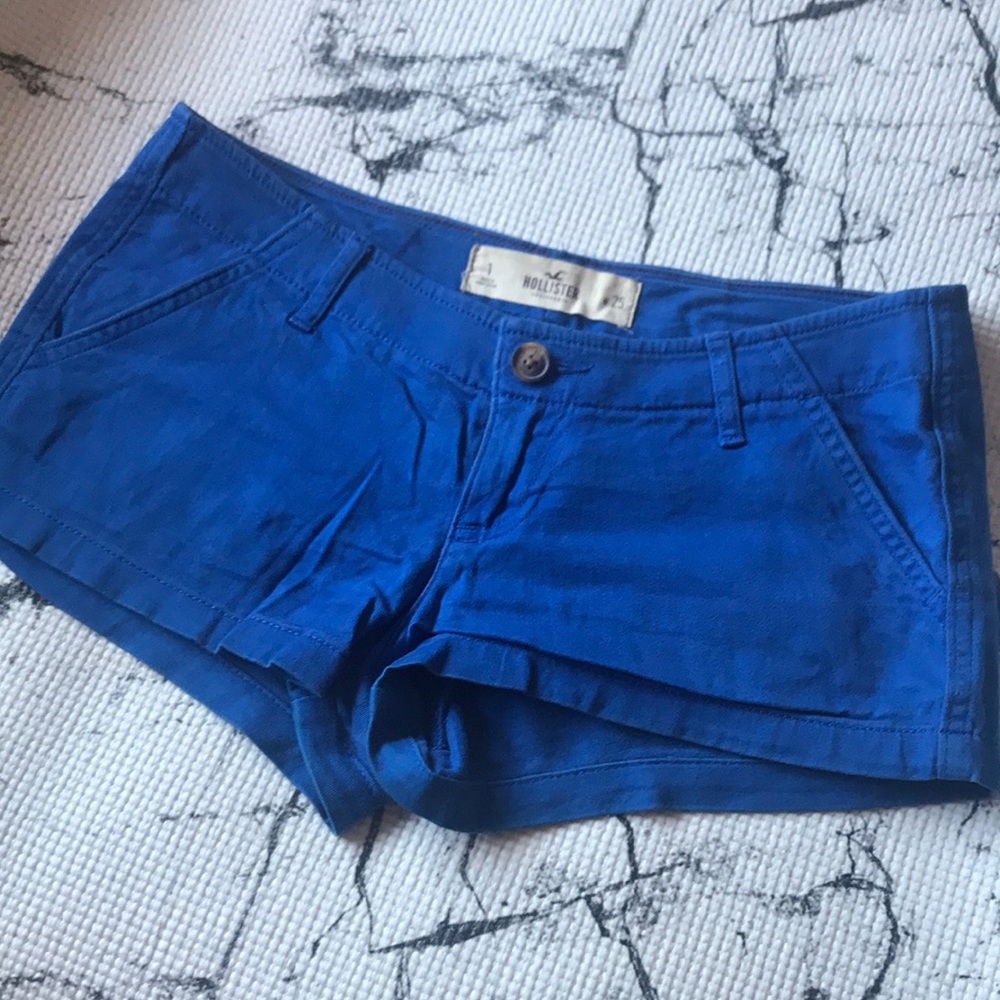 Blue Hollister short shorts
